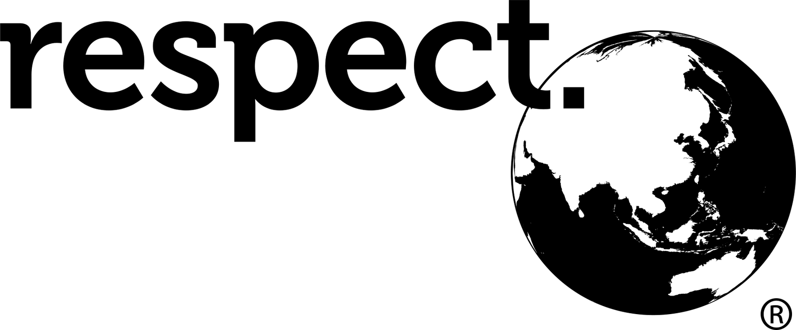 The respect logo: the word respect with a globe showing Asia and Australia