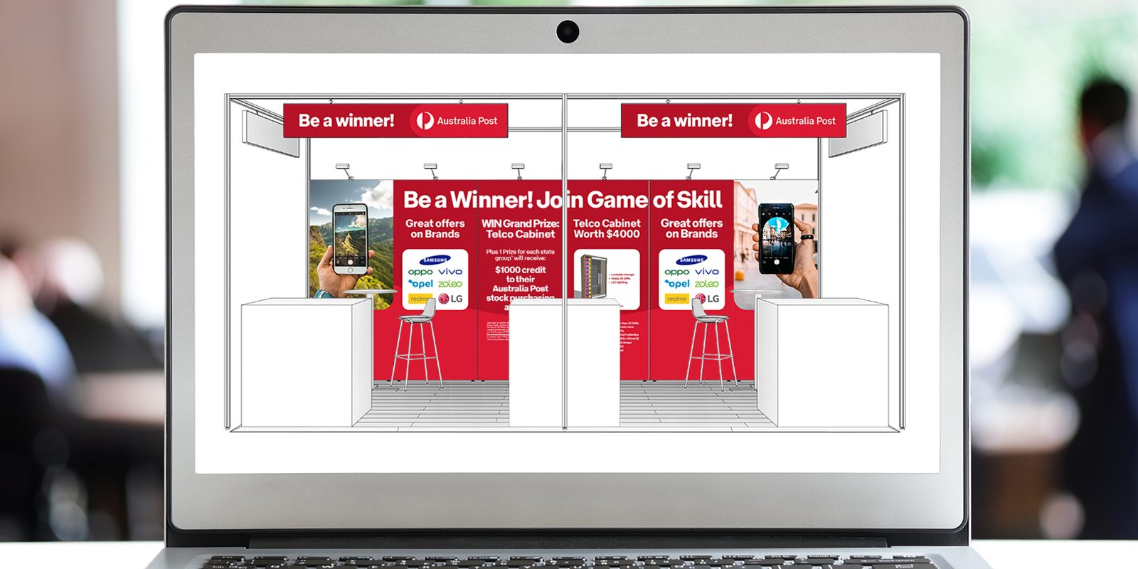 Australia Post trade show exhibition banners and displays