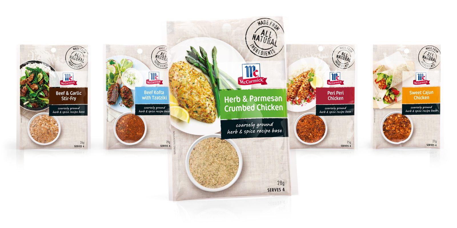 McCormick herb and spice packaging range