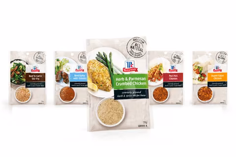 McCormick herb and spice packaging range